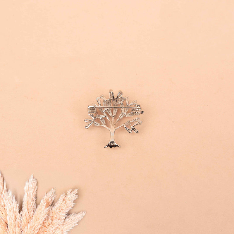 Adya White Kalpavraksh Brooch cum Pendant