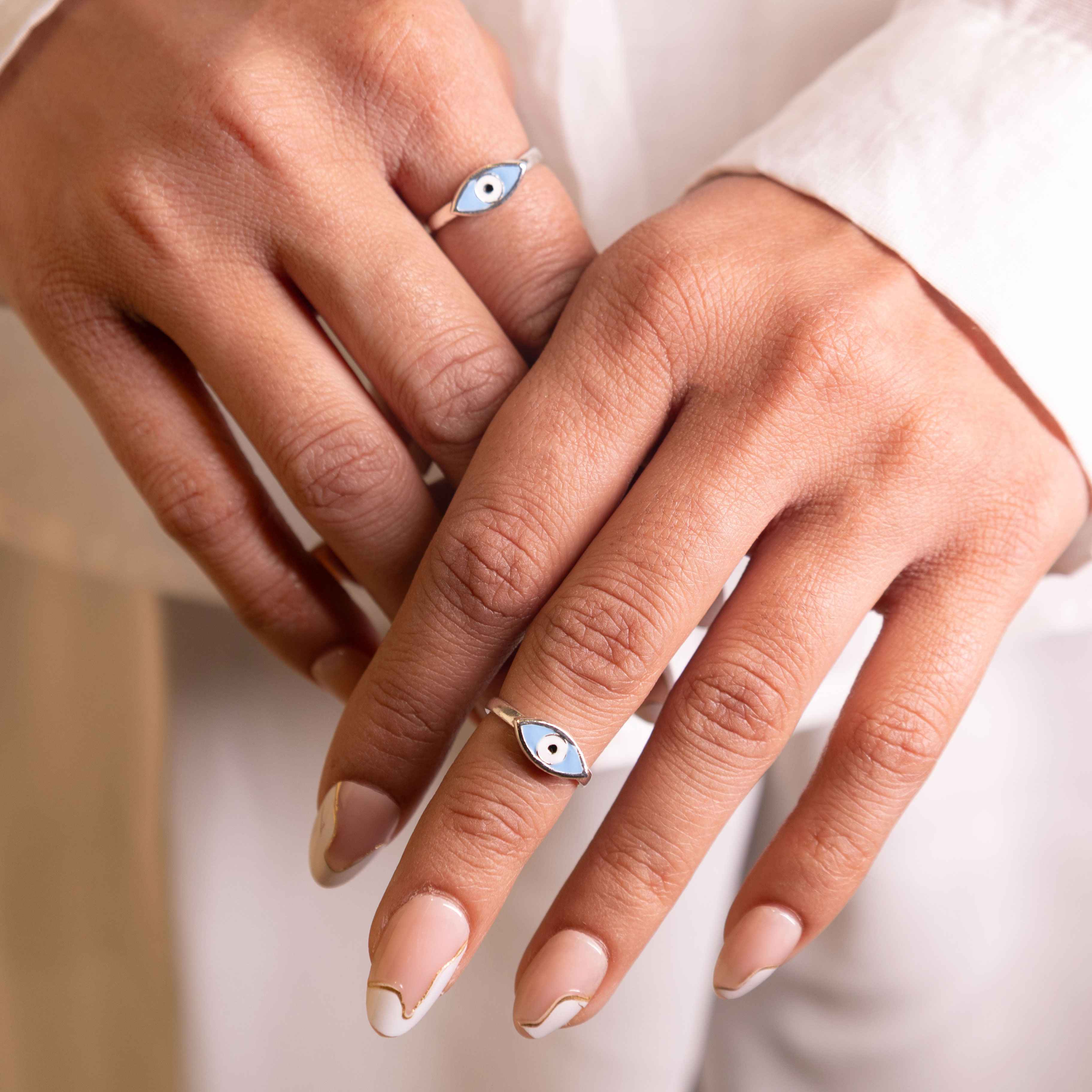 Adya Blue Nazar Midi Ring