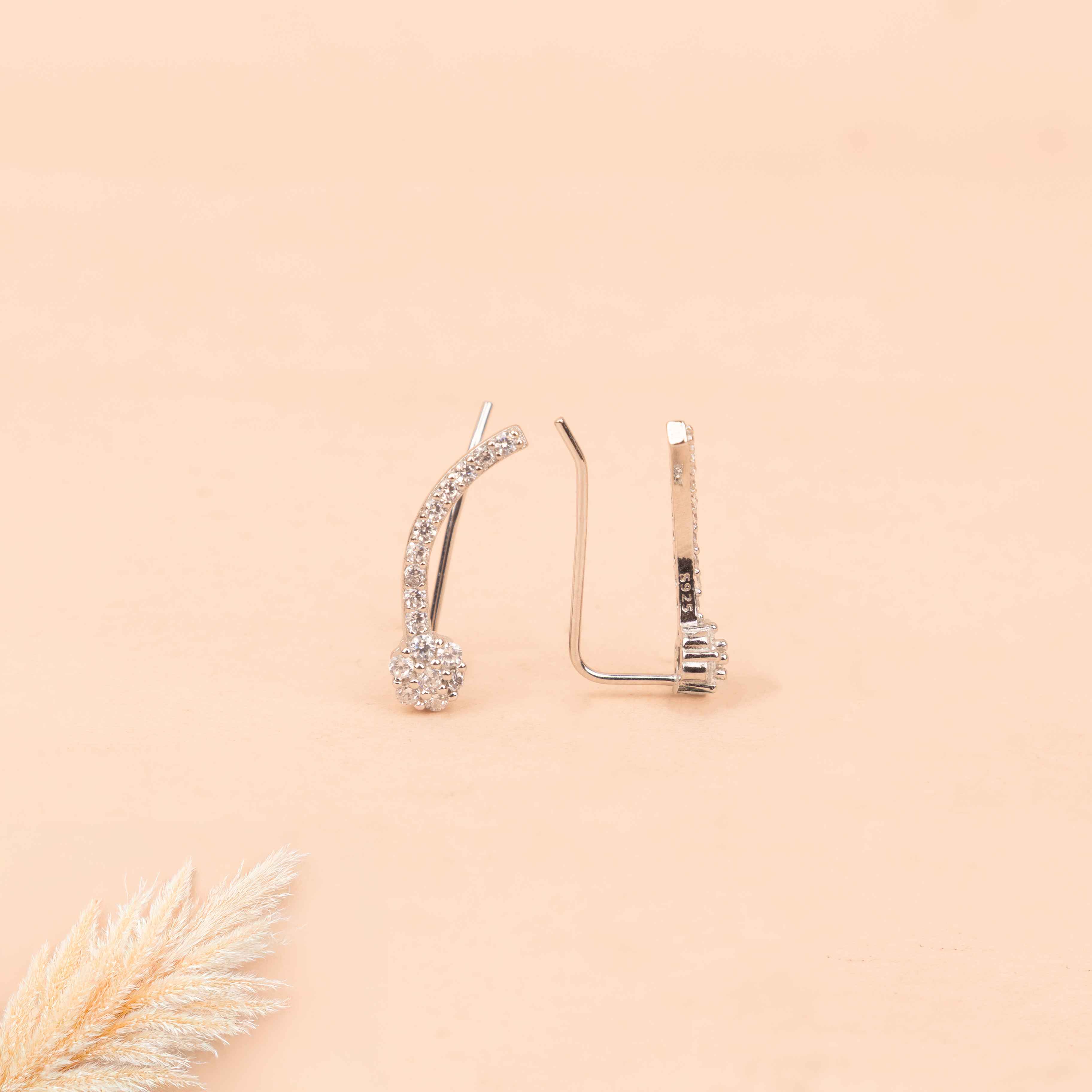 Adya Floral Bloom Fine Stud Earring