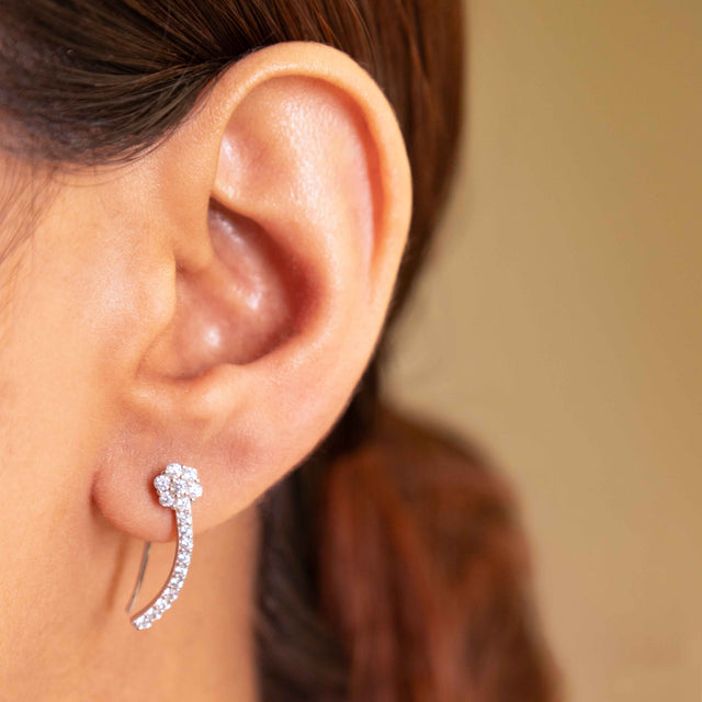 Adya Floral Bloom Fine Stud Earring