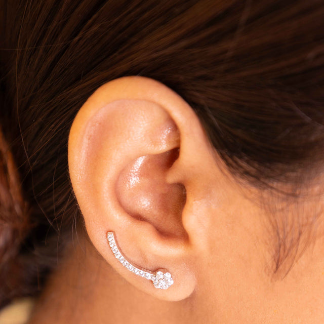 Adya Floral Bloom Fine Stud Earring