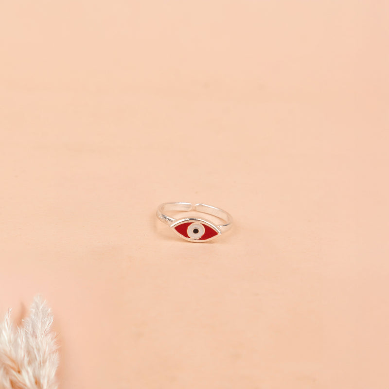 Adya Red Nazar Midi Ring