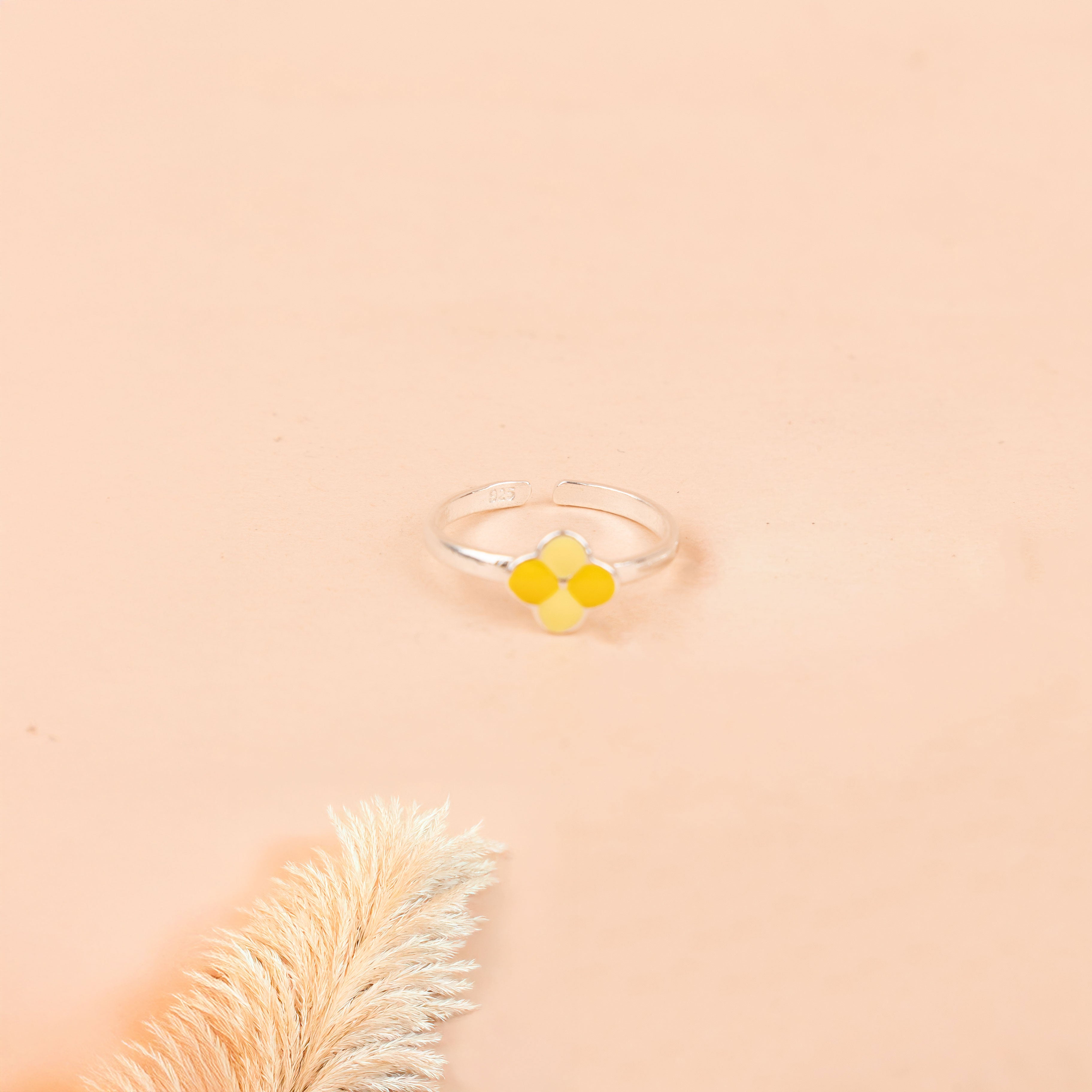 Adya Yellow Blossom Bud Midi Ring