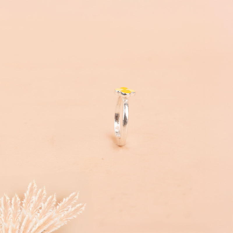 Adya Yellow Blossom Bud Midi Ring