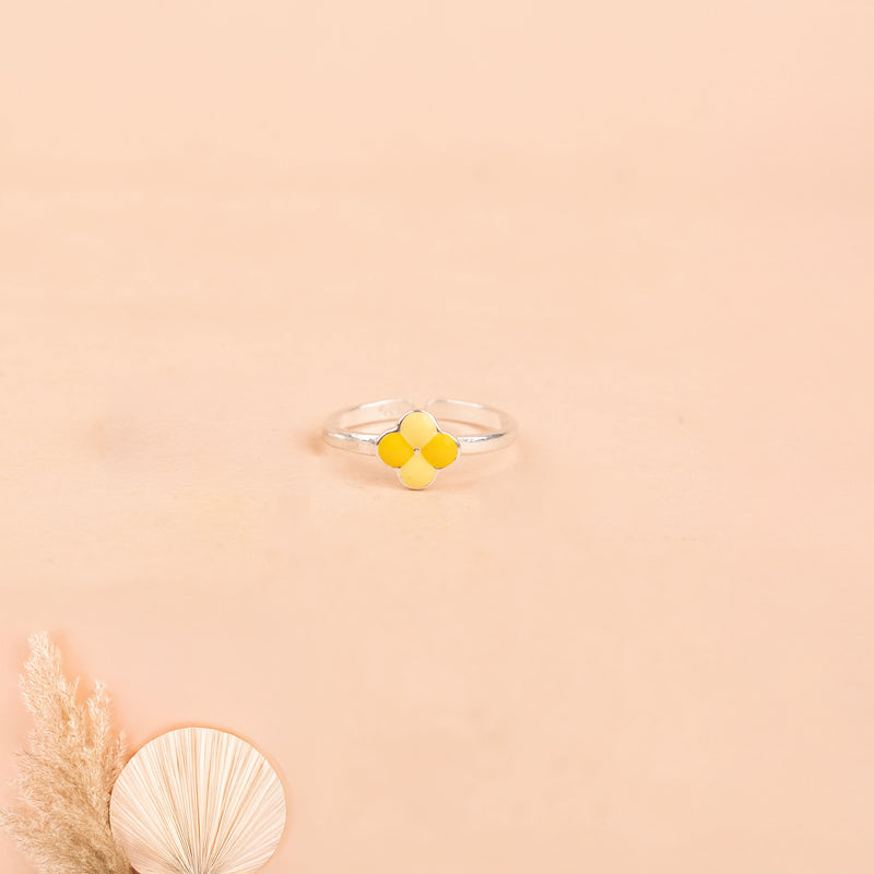 Adya Yellow Blossom Bud Midi Ring