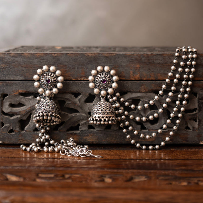 Anvaya Classic Four Layer Ball Earchain