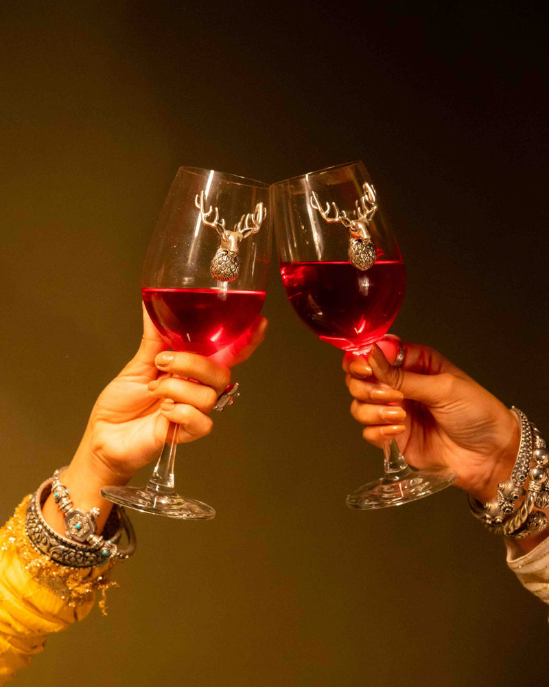 The Mystic Deer Wine Glass