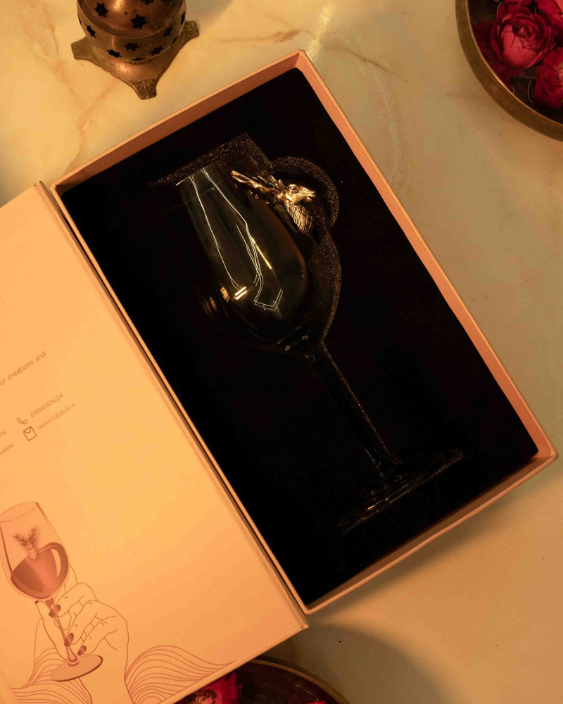 The Mystic Deer Wine Glass