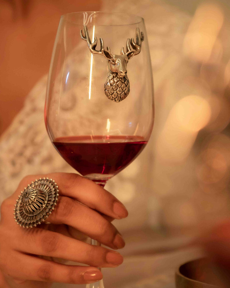 The Mystic Deer Wine Glass