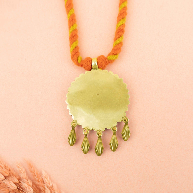 Anvaya Pichwai Handpainted Nandi Dori Necklace