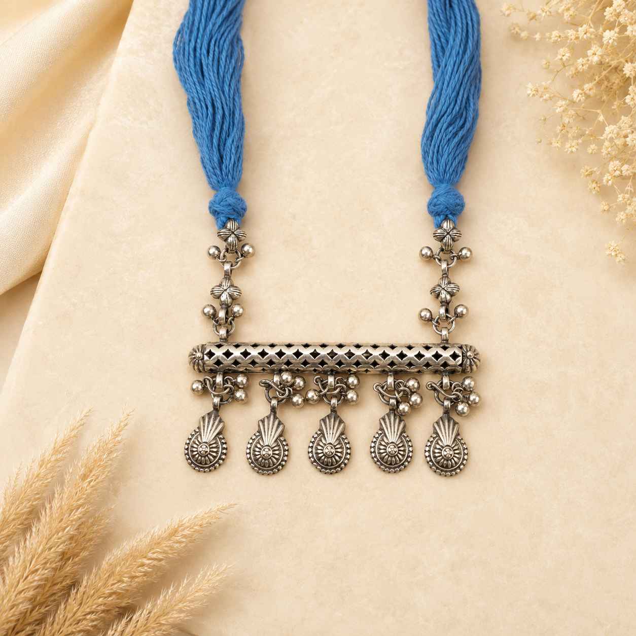Anvaya Heritage Jaal Ghughri Dori Necklace