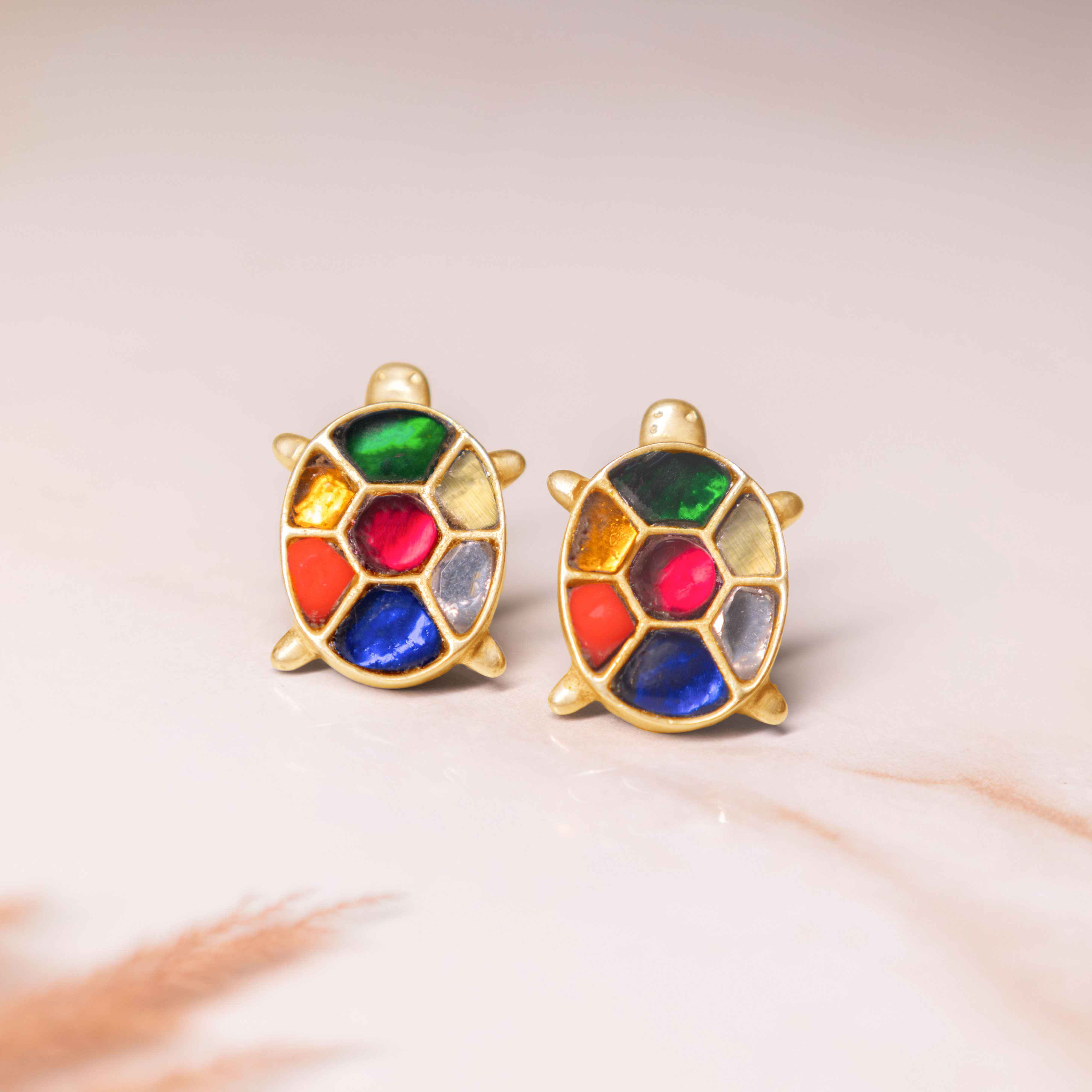 Anvaya Shaahi Tortoise Jadau Earrings