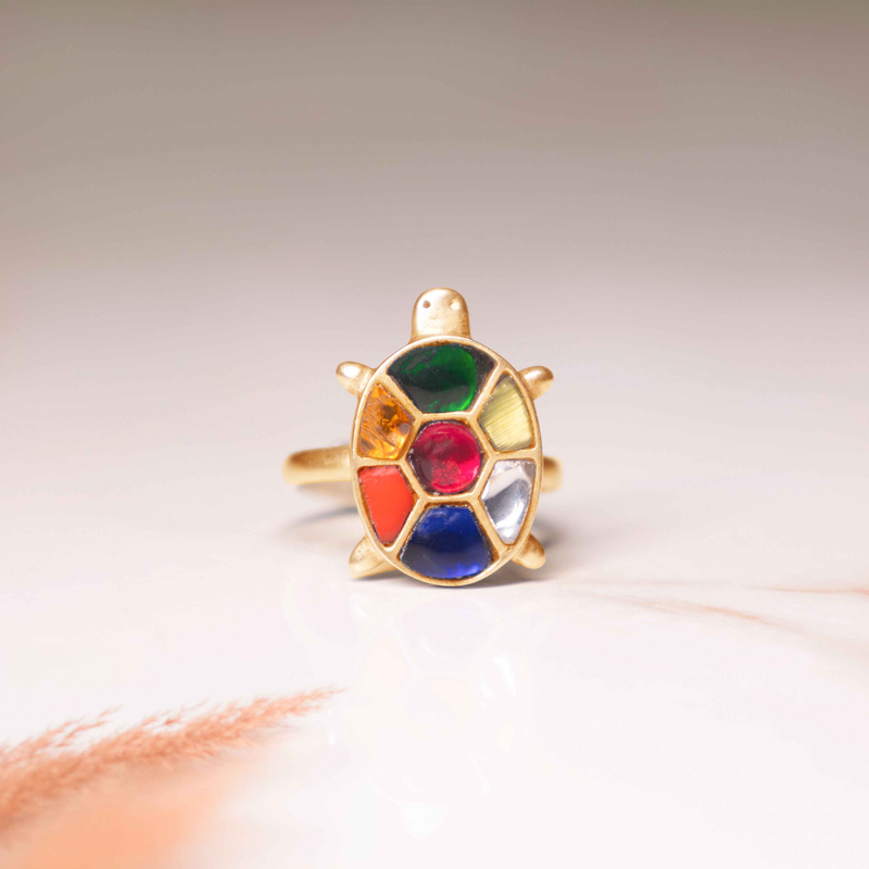 Anvaya Shaahi Tortoise Jadau Ring