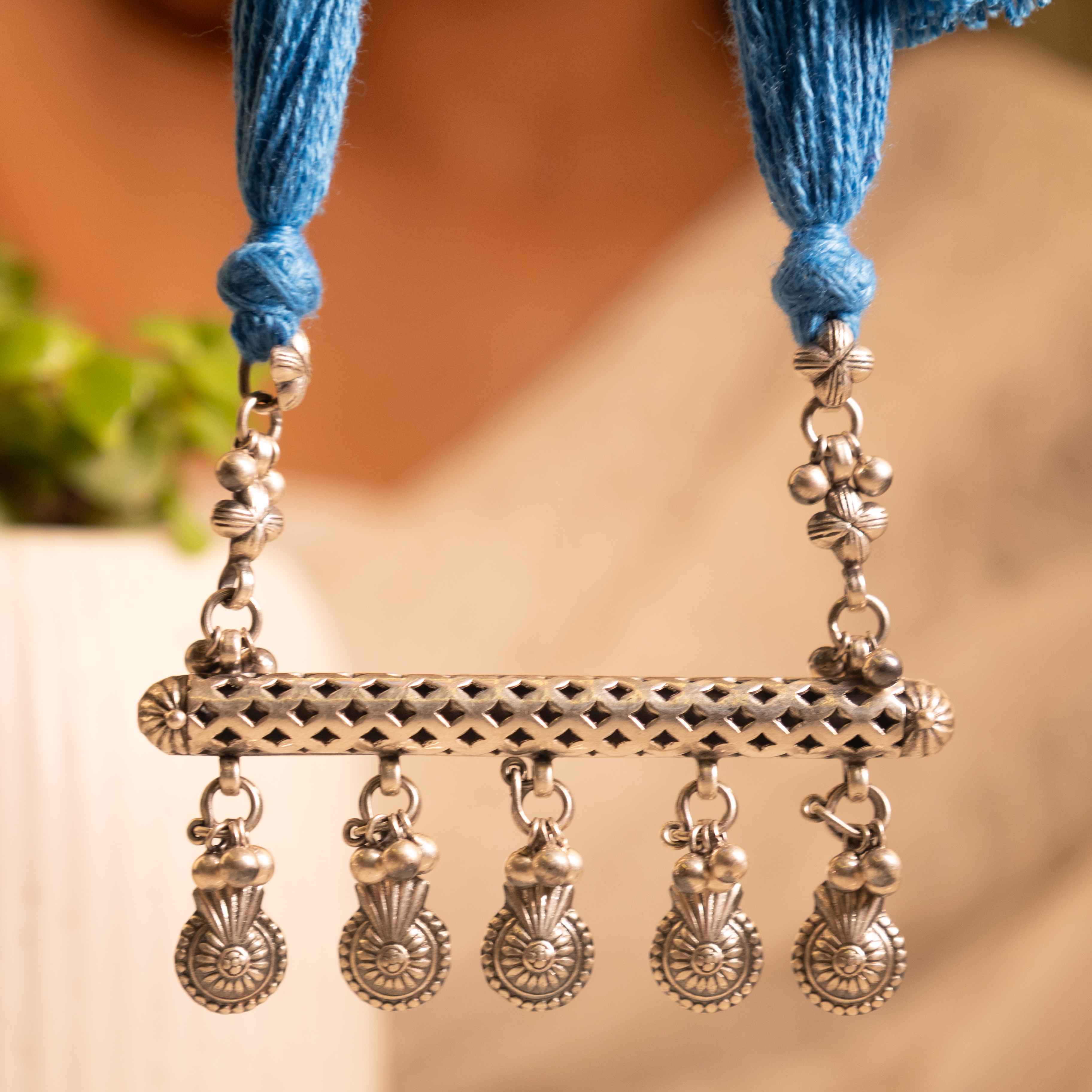 Anvaya Heritage Jaal Ghughri Dori Necklace