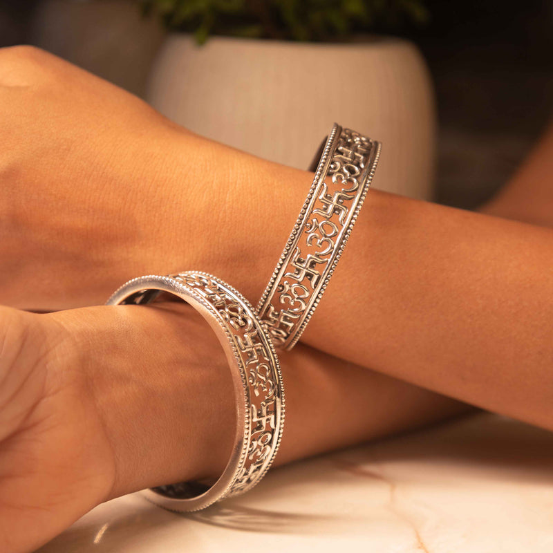 Anvaya Sacred Om Swastik Bangle