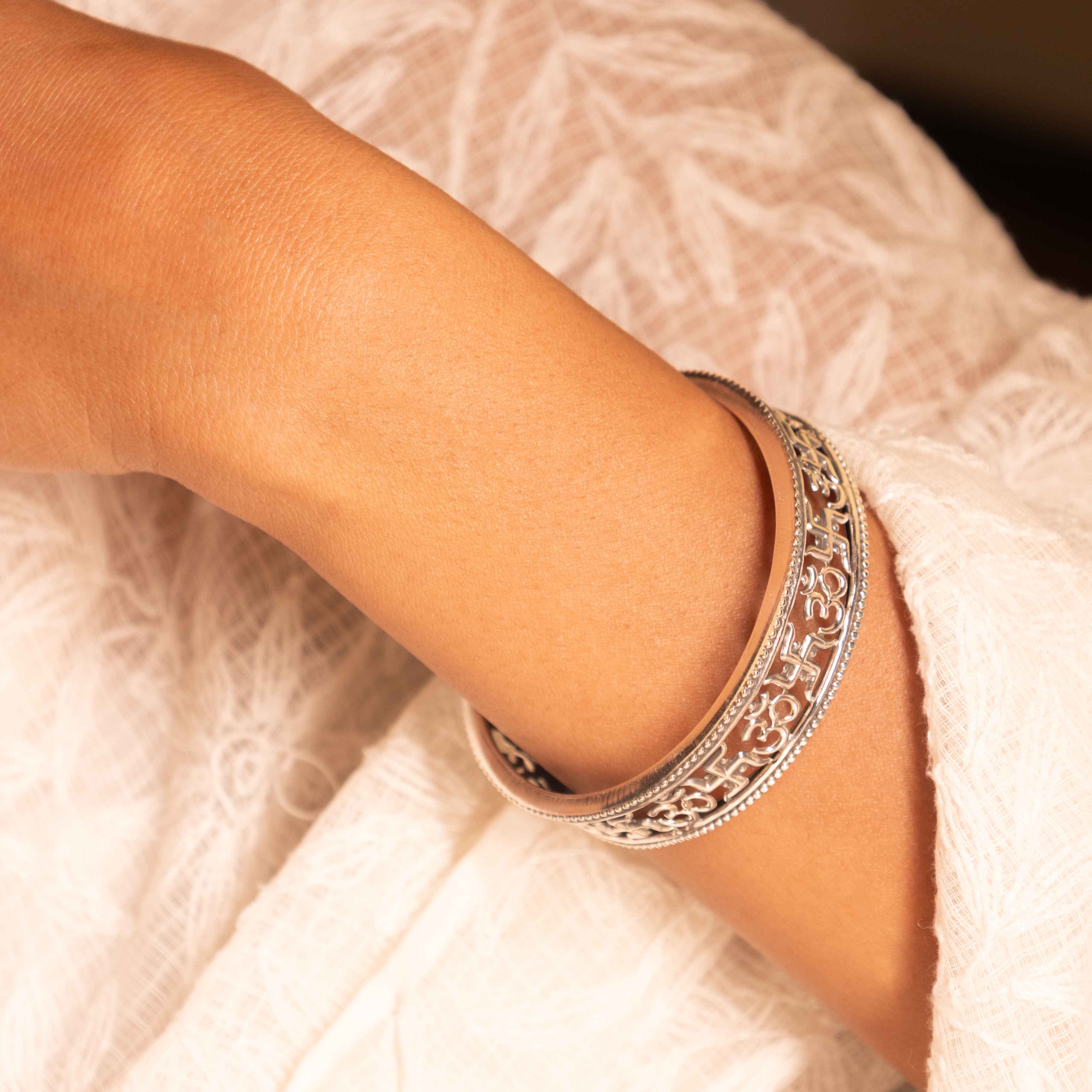 Anvaya Sacred Om Swastik Bangle