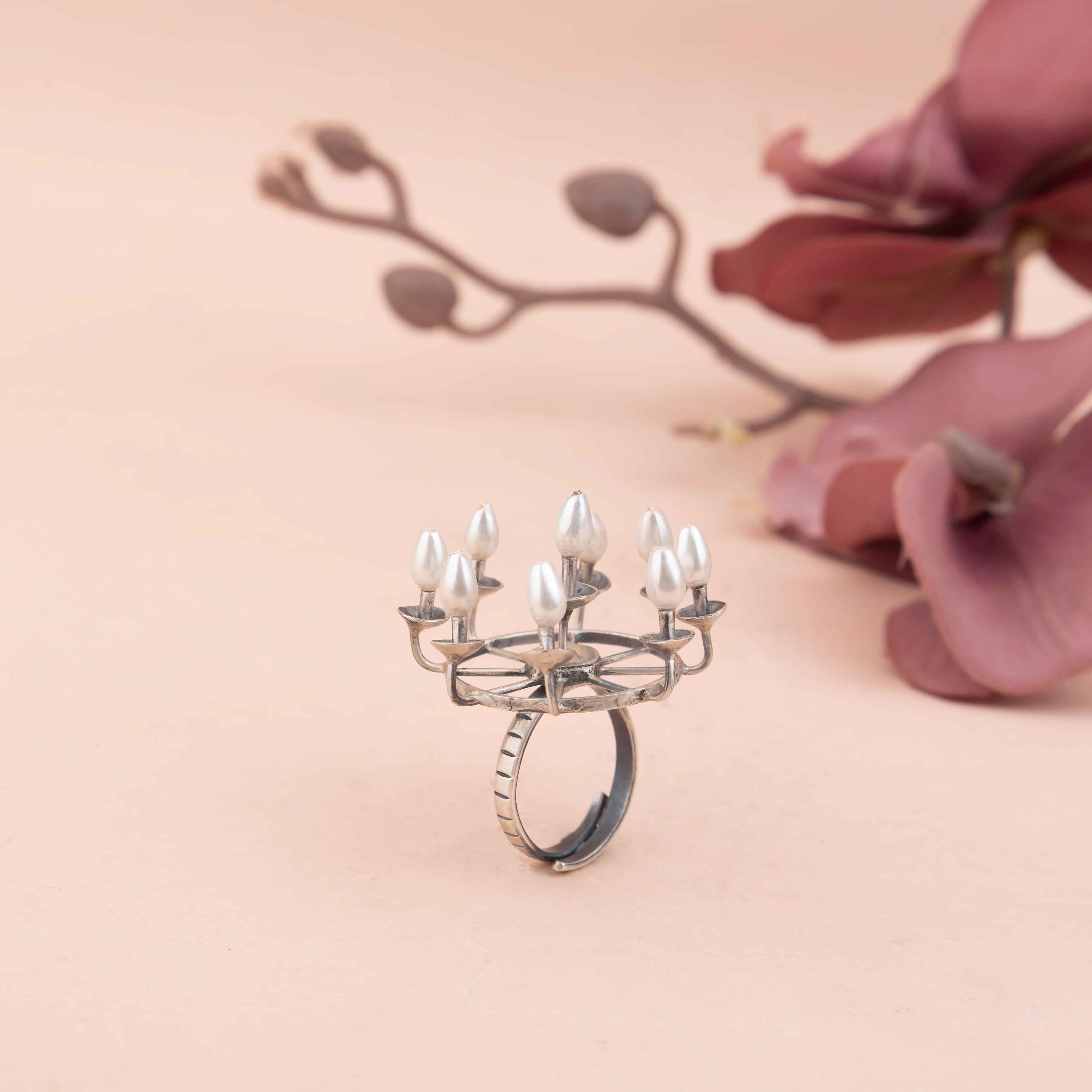 Anvaya Scintillating Lamp Statement Ring