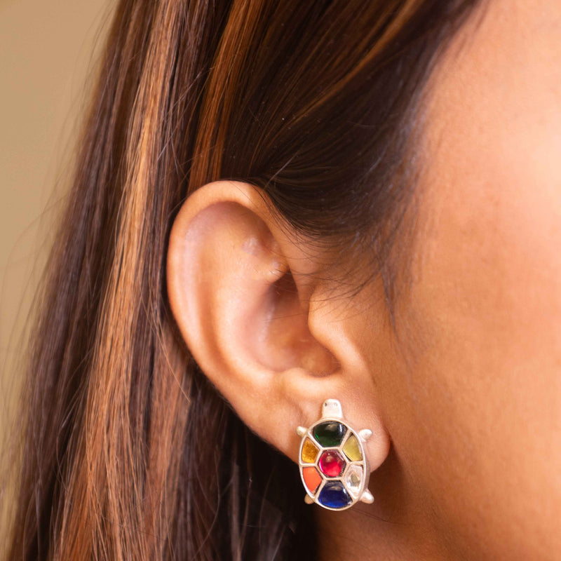 Anvaya Shaahi Tortoise Jadau Earrings