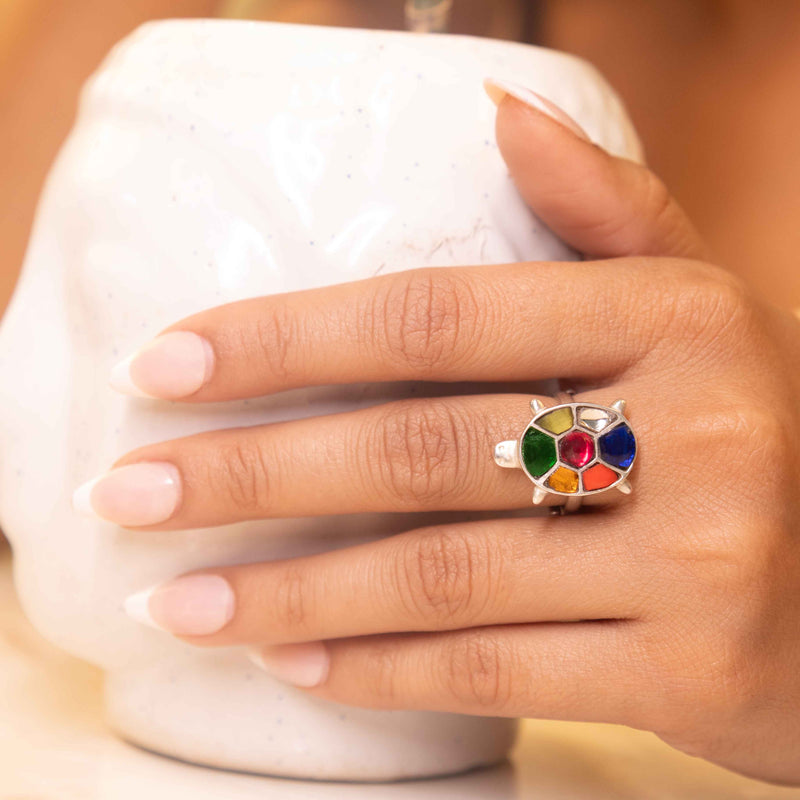Anvaya Shaahi Tortoise Jadau Ring