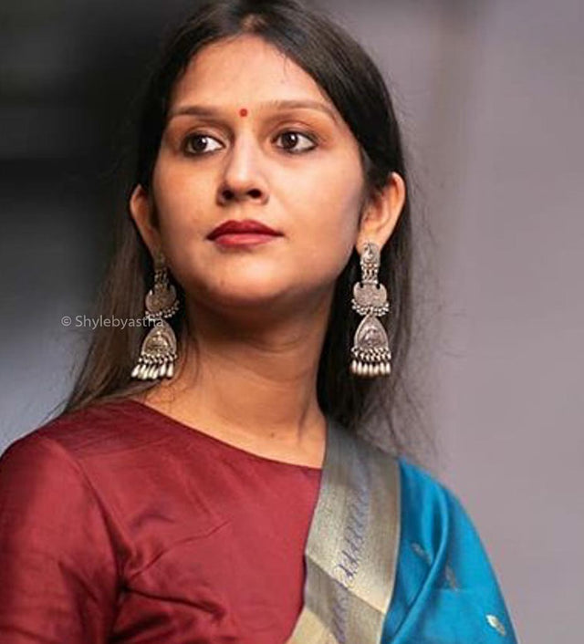 Tattva Peacock Art Danglers model