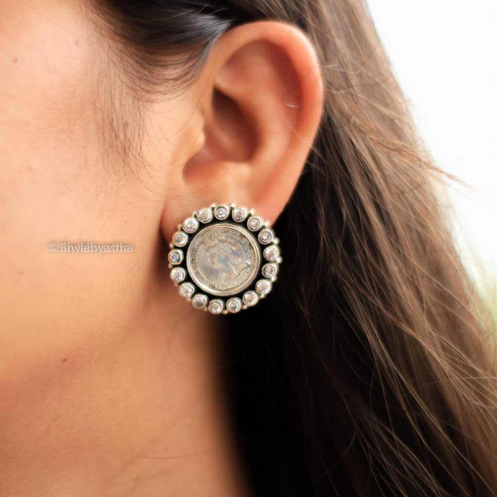 Adya Victorian Coin Classic Studs model