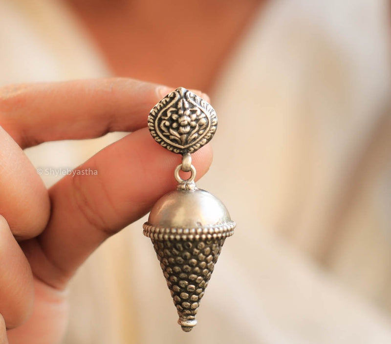 Mizoya Textured Cone Earrings