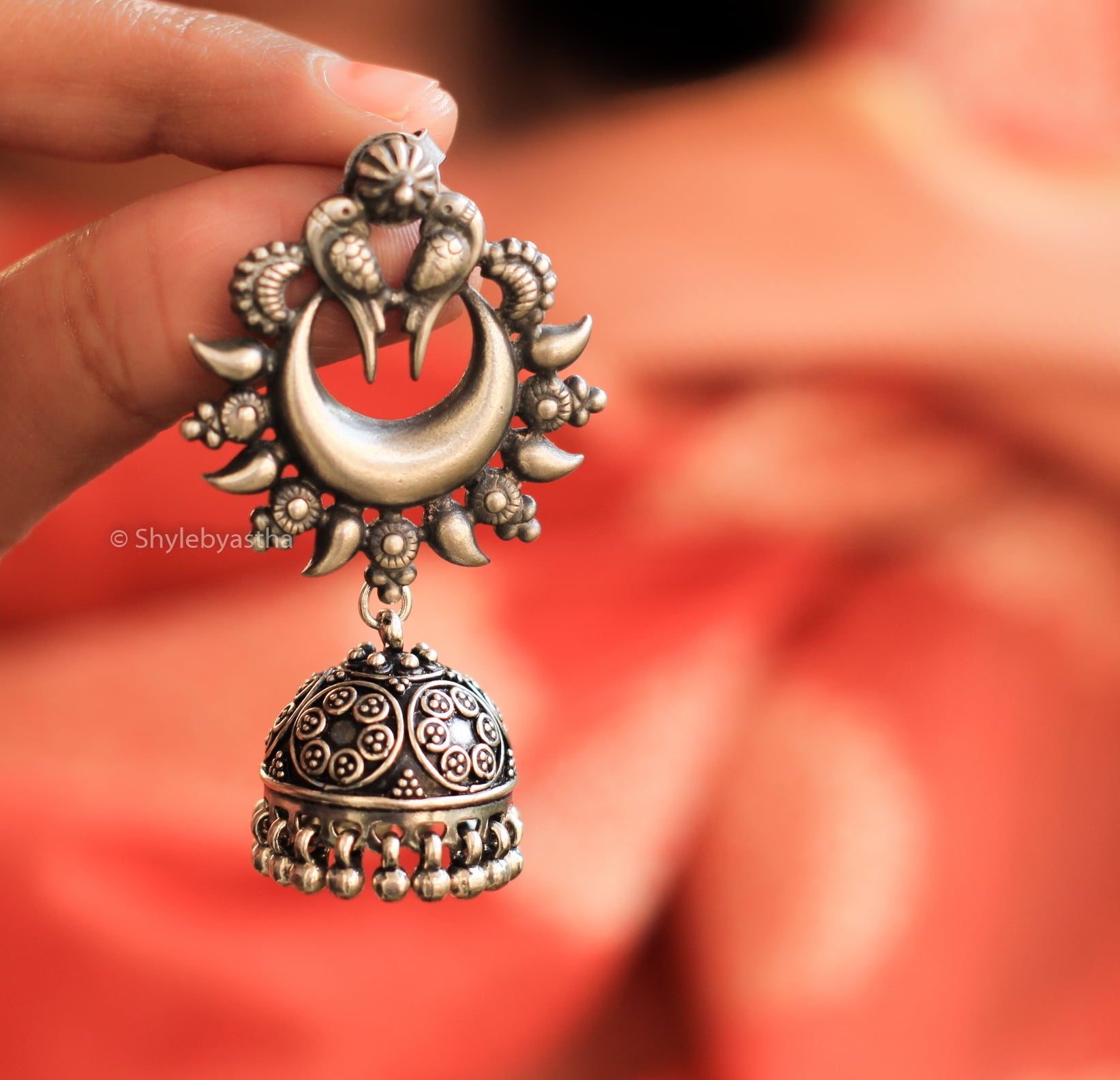 Dulari Mini Parrot Daana Art Jhumka