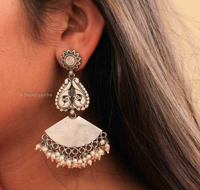 Dulari Matte Finished Jugalbandi earrings