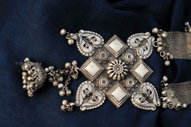 Jhumri Tribal Art Statement Necklace