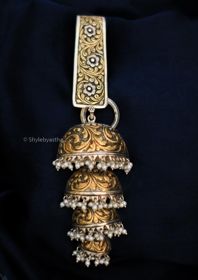 Dulari Dual Tone Chitai Art Layered Satka