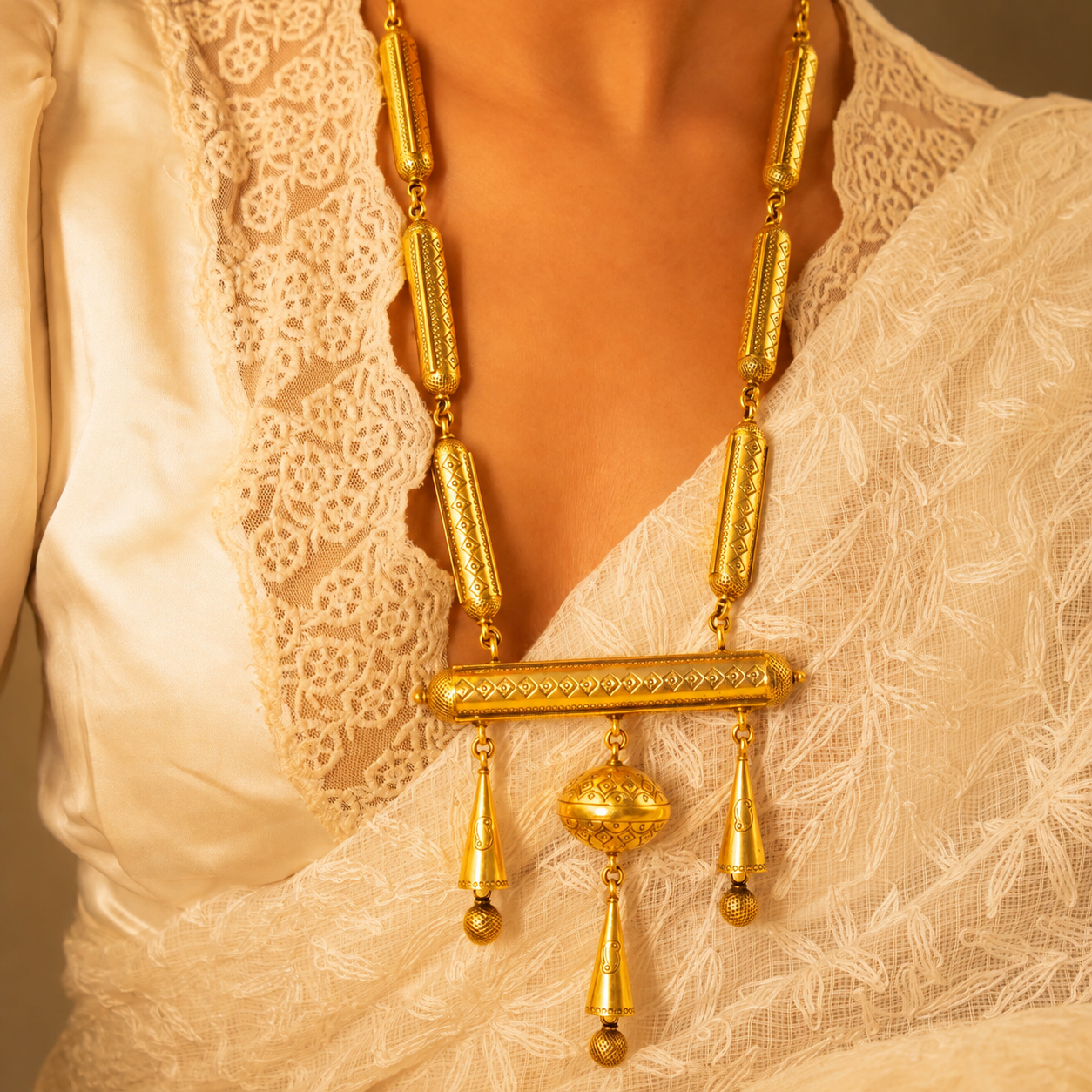 Tattva Vintage Inspired Mandaai Classic Necklace