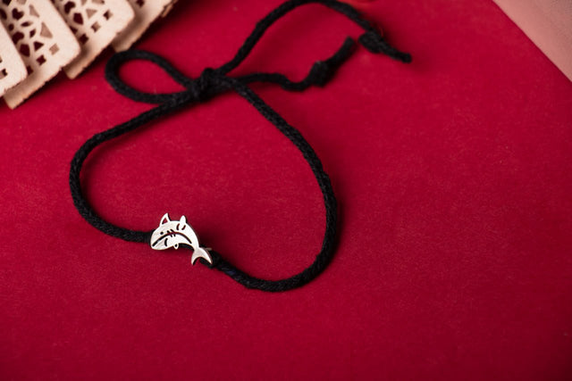 925 pure silver dolphin nazariya evil-eye charm, detail view