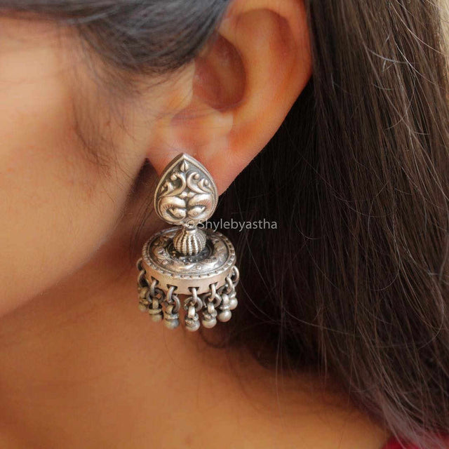 Dulari Dual Peacock Jaipuri Art Jhumki