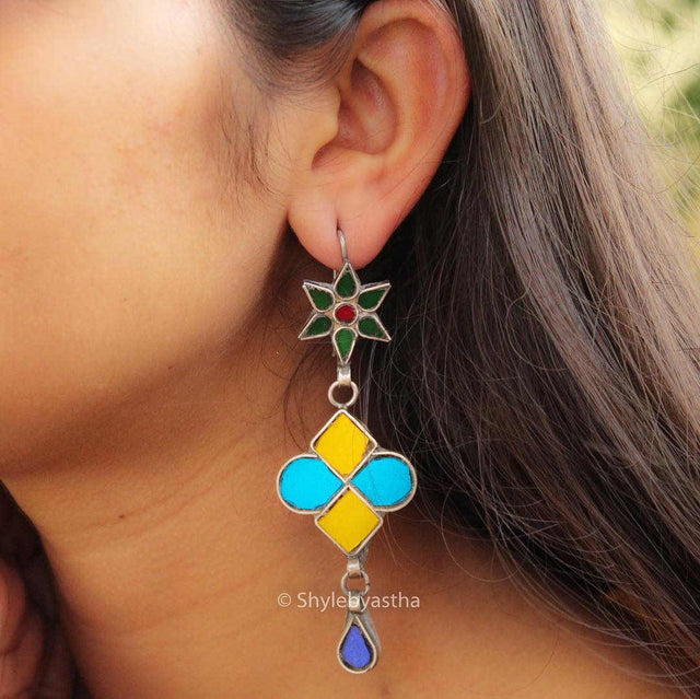 Dulari Hand painted Earrings