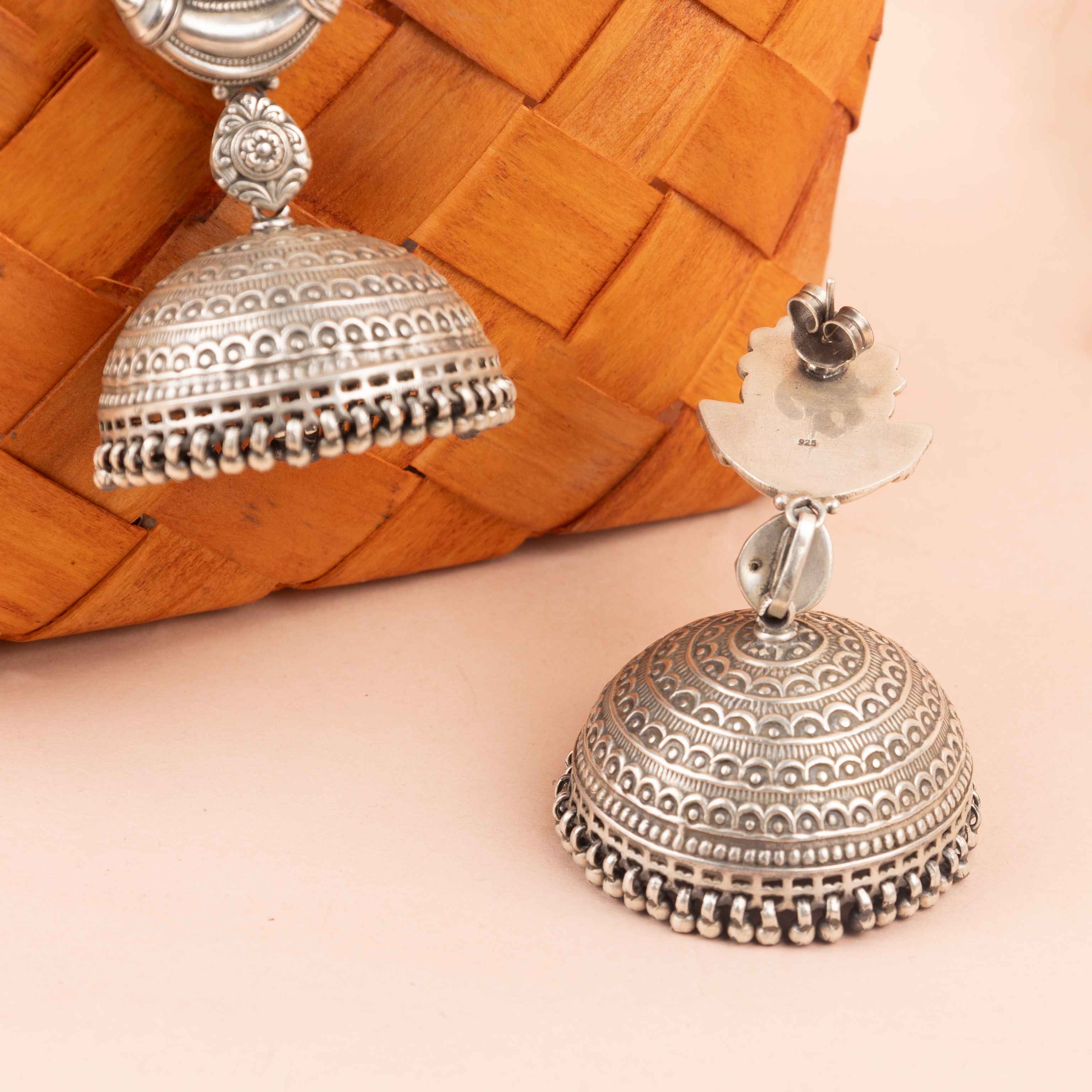 Dulari Intricate Flower Motif Grand Jhumka
