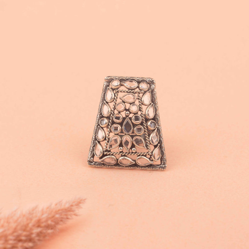 Essence Scintillating Ornate Statement Ring