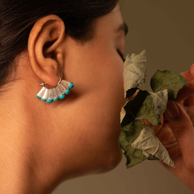 Essence Turquoise Classic Hoop Earring