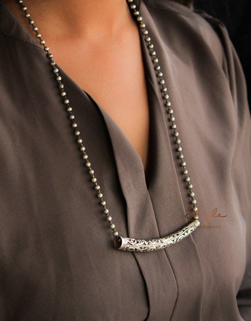 Moh Chitai Intricate Ball chain Necklace