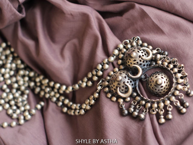 Tattva Finely Carved Ghughri Necklace