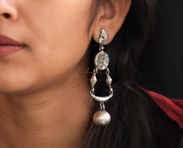 Anvaya Parrot Motif Quirky Drop Earrings