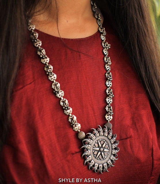 Tattva Ghughri Mini Parrot Necklace