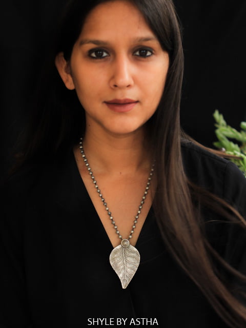 Adya Peepal Leaf Intricate Necklace