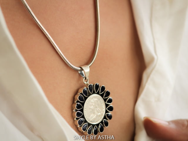 Essence Fine Victorian Coin Necklace Set