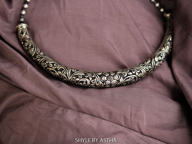 Tattva Intricate Chitai Ball Chain Hasli