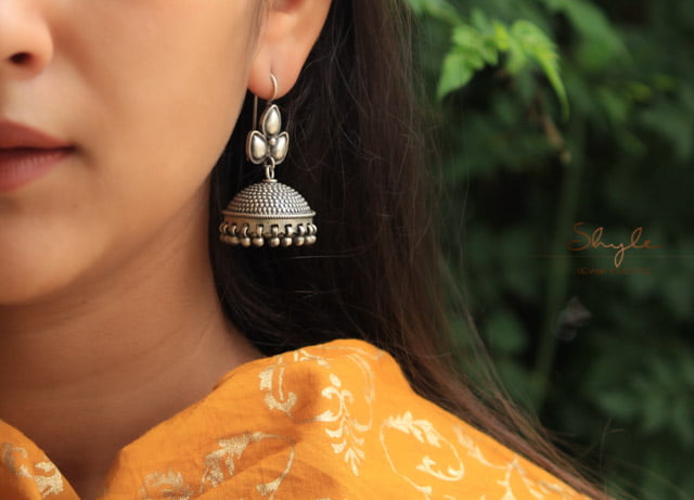 Adya Daana art Fish Hook Jhumka