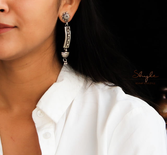 Moh Quirky Embossed Drop Earrings