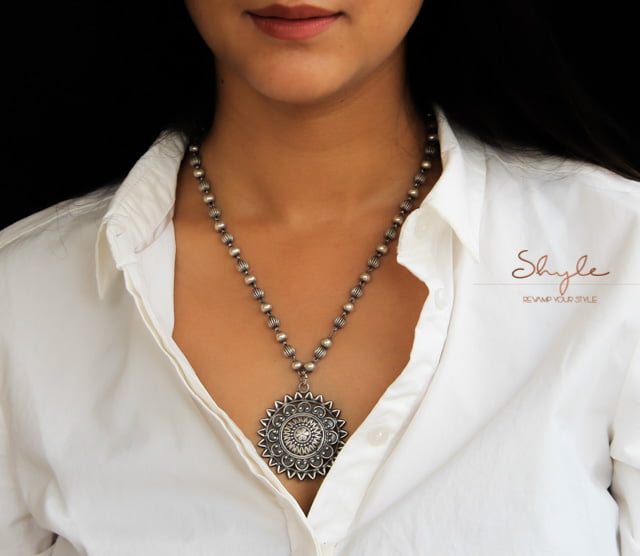 Anvaya Rawa Ball Intricate Chakra Necklace