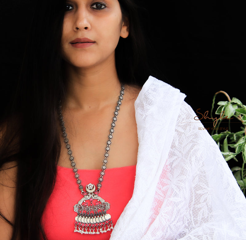 Tattva Flower Chain Intricate Classic Necklace