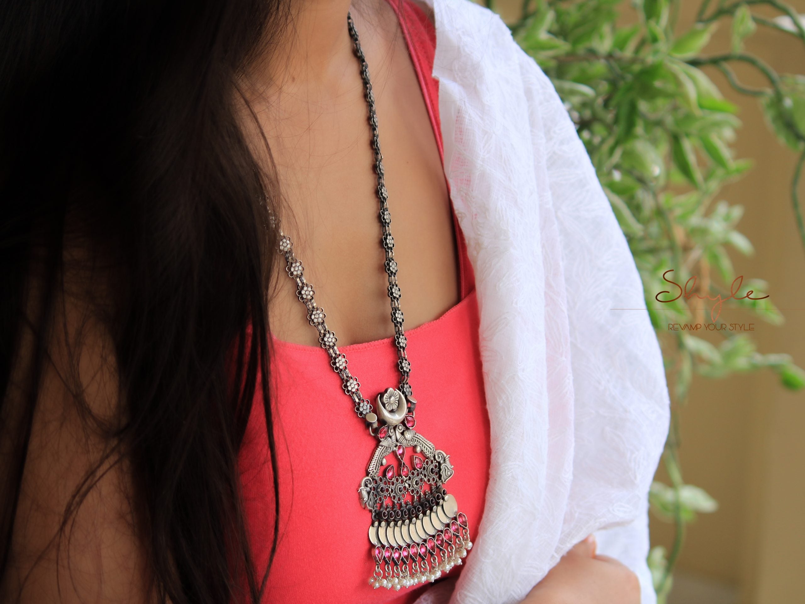 Tattva Flower Chain Intricate Classic Necklace