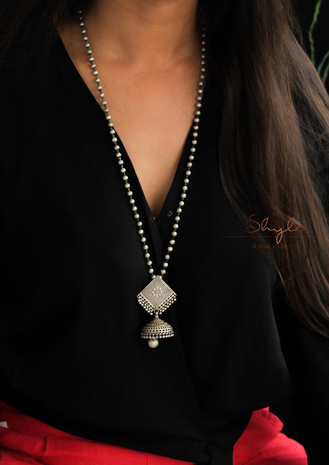 Dulari Intricate Jhumka Ball Necklace